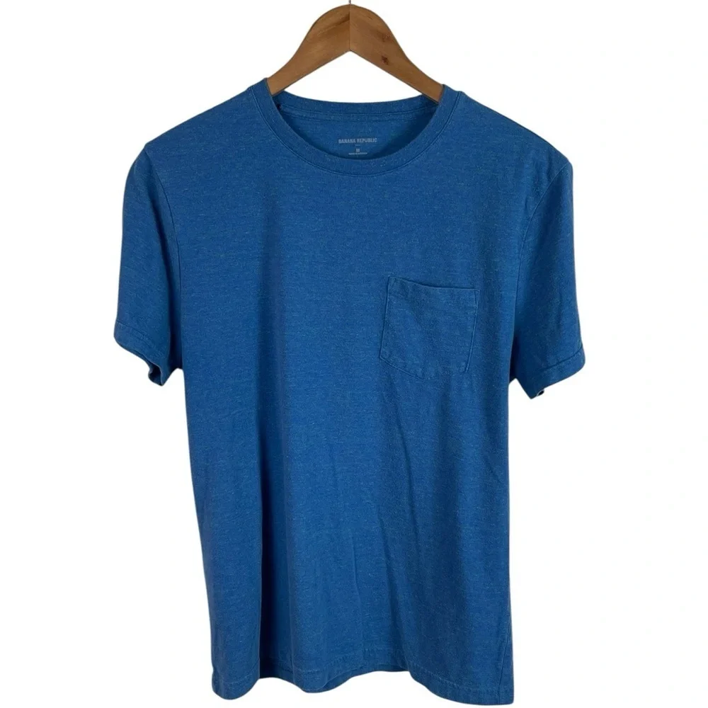 TS1184 Men’s Banana Republic Marled Casual Pocket T Shirt M